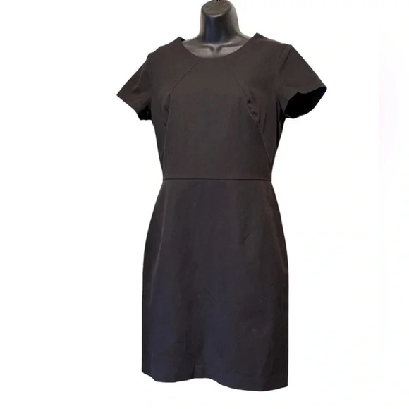 Banana Republic Black Short Sleeve Staple Career Sheath Dress Womens size 10 - Picture 1 of 11
